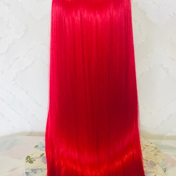 Long Synthetic Lace Front Wig Burgundy Straight Heat Resistant Wigs for Women - Picture 4 of 6